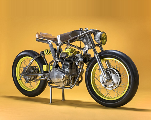titan motorcycles customizes honda CB350 as racer from the 1950s