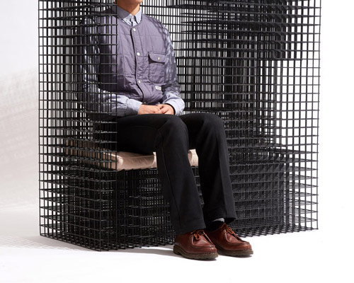 hyukjoon choi stores humans and things in the see-through shelf