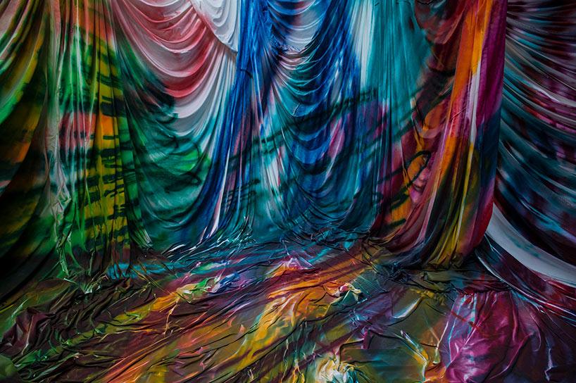 step inside katharina grosse's otherworldly color canvas in sydney