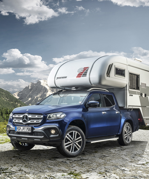 mercedes presents first camper van concepts based on the X-class pickup truck