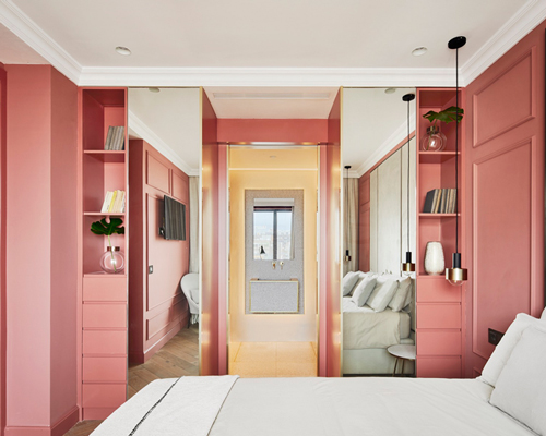 miriam barrio redesigns apartment in barcelona with golden details and bright colors