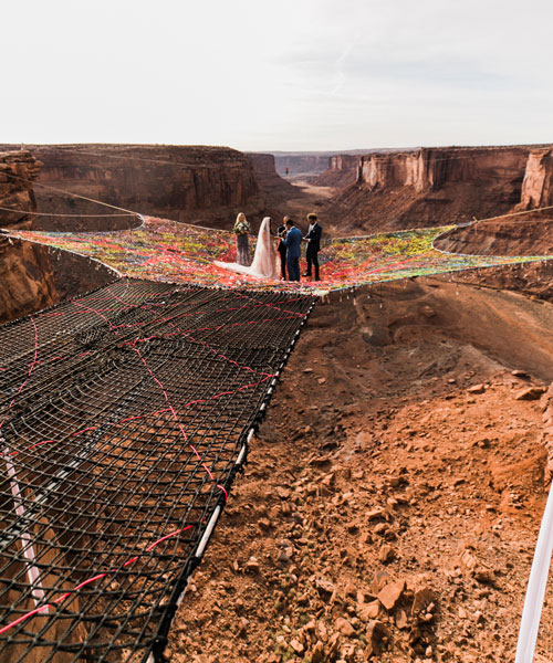 this spacenet canyon wedding in utah is as crazy as love itself