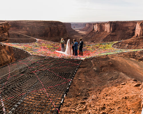 this spacenet canyon wedding in utah is as crazy as love itself