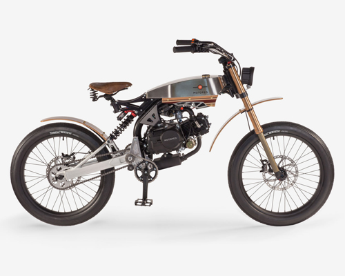 motoped's cruzer motorized bicycle travels over 240 km on a single tank
