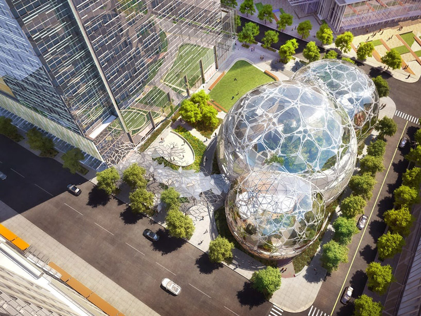 amazon spheres, the mini rainforest campus in seattle by NBBJ