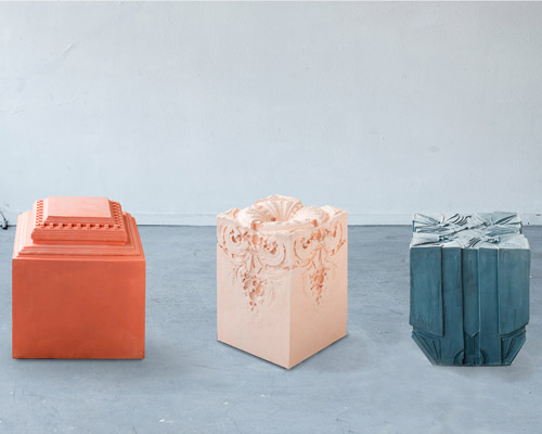 nynke koster translates architectural history into playful rubber stools