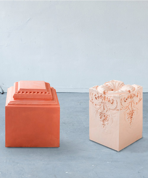 nynke koster translates architectural history into playful rubber stools