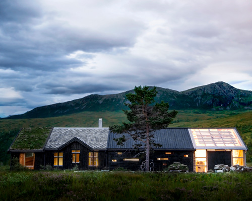 cabin at troll's peak by rever & drage comprises four gabled enclosures
