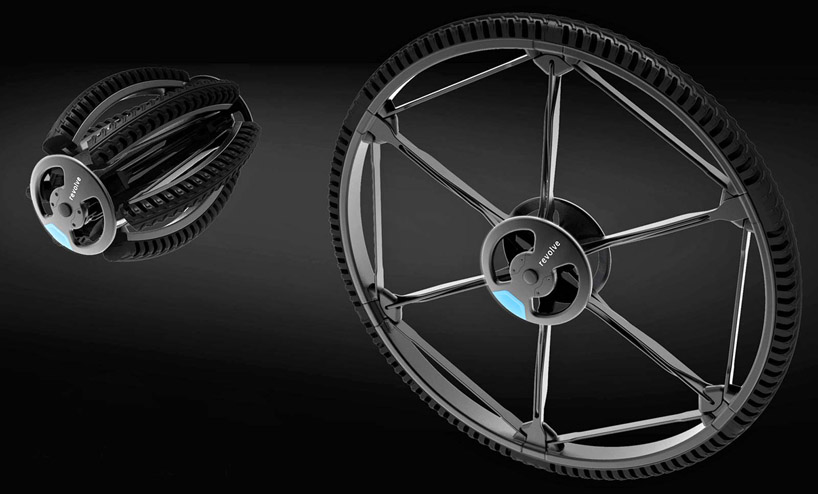 revolve reinvents the wheel to create folding airless bicycle tires
