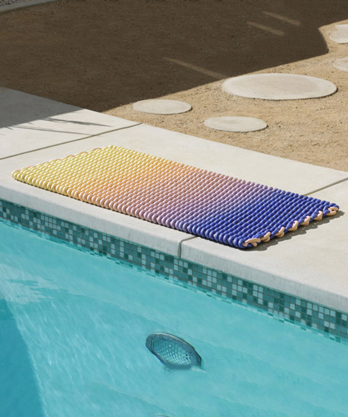 london-based rug brand shore rethinks poolside leisure