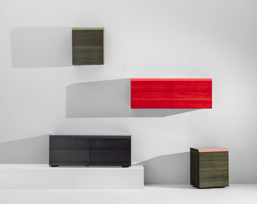 stefan diez crafts colorful kimono cabinets from tropical wood for MEETEE