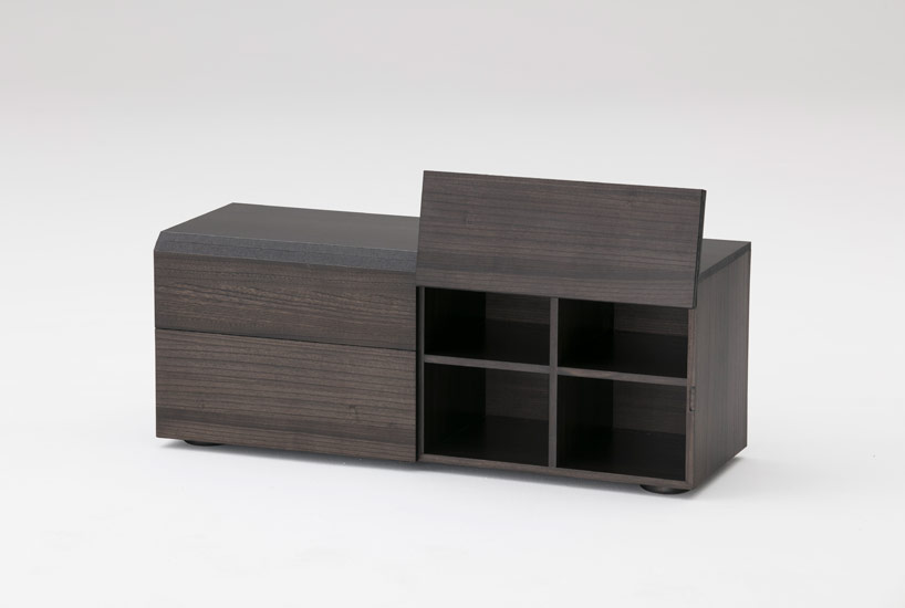 stefan diez crafts colorful kimono cabinets from tropical wood for MEETEE