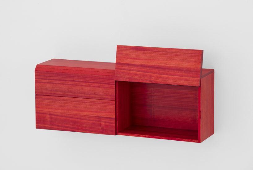 stefan diez crafts colorful kimono cabinets from tropical wood for MEETEE