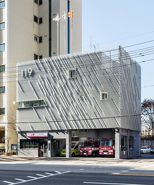 yong ju lee's louvered fire station in korea suggests new identity for public buildings