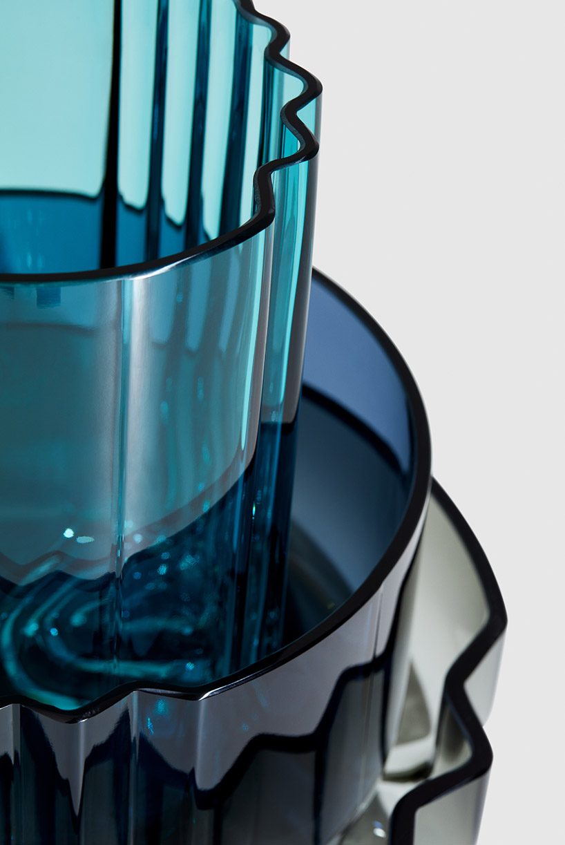 zaha hadid design pulse glassware 2018 collection maison et objet designboom