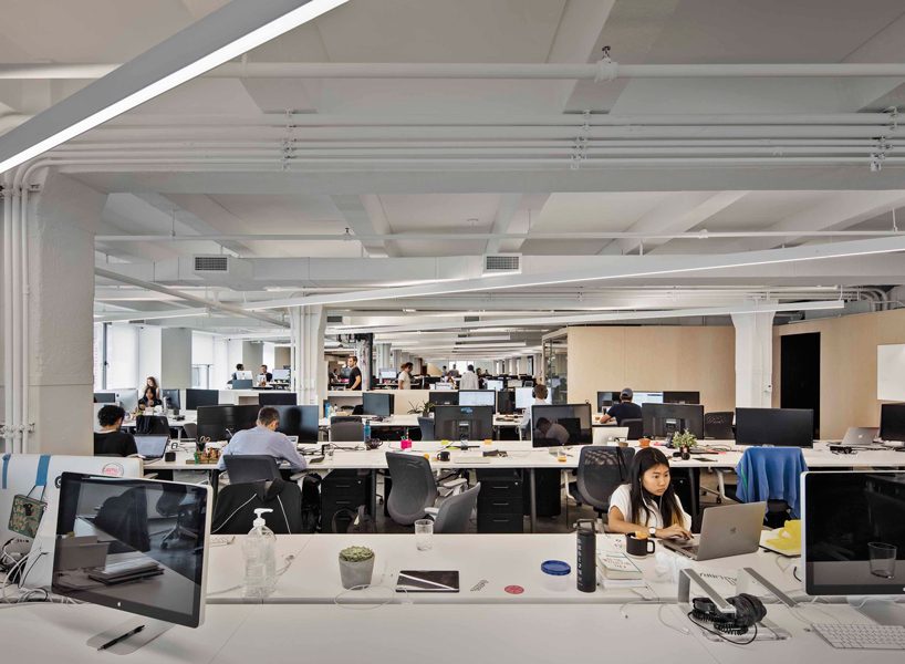 HAO + studio A+H's flexible office in new york allows changing spatial configurations