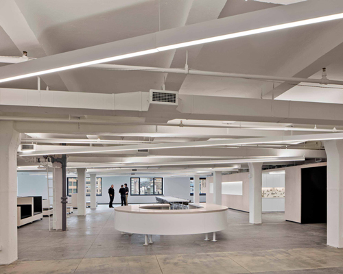HAO + studio A+H's flexible office in new york allows changing spatial configurations