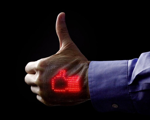 ultrathin stick-on electronic skin display shows your vital signs