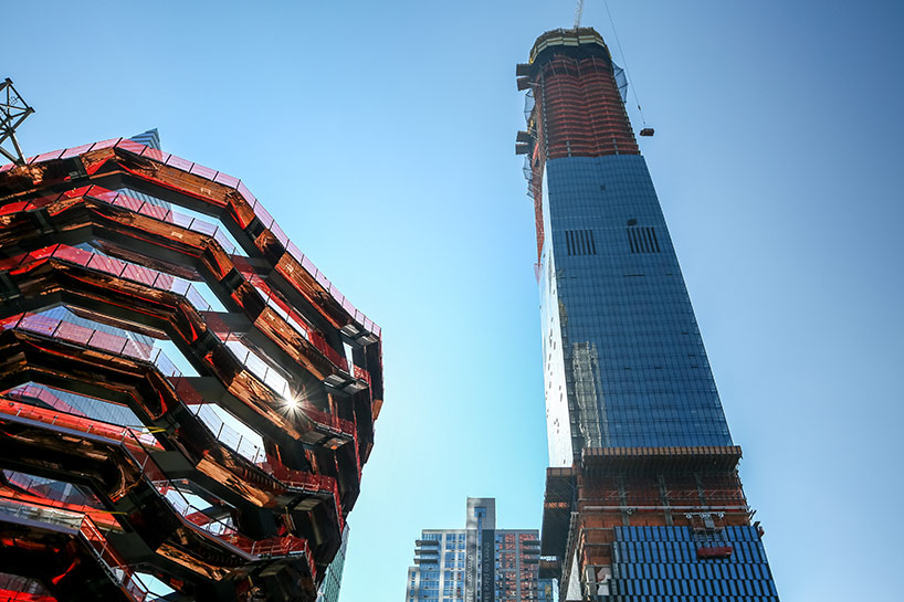 new york tower by DS+R and rockwell group tops out as hudson yards sets opening date