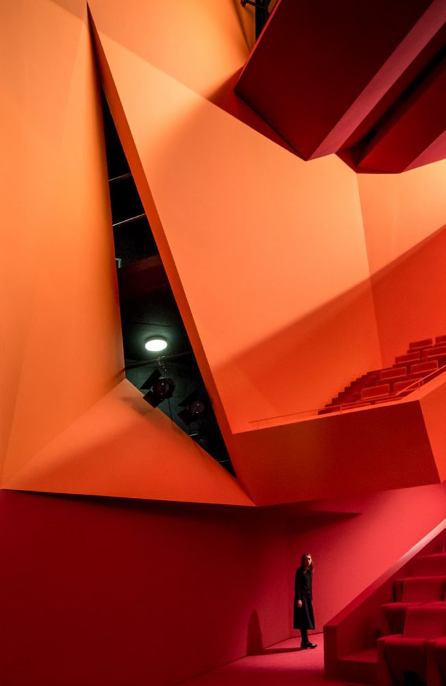 dominique coulon's white volume-stacked theater in france becomes a symbol of the city