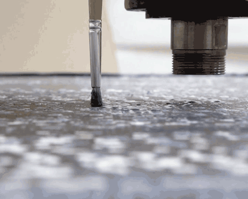 emilio chapela programs robot to paint white noise -- 1% of the big bang