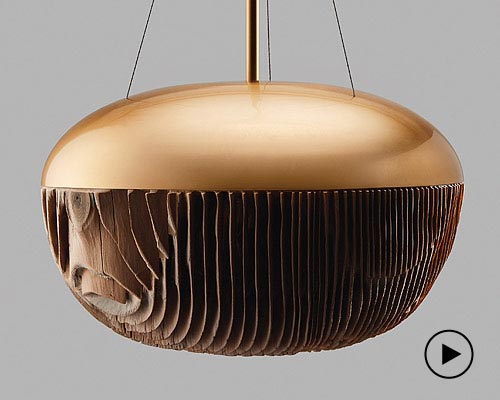 kelly kim's mokumé lamp is a synthesis of japanese traditions and modern design