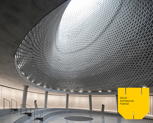 kimmel eshkolot architects articulates mount herzl memorial around funnel of stone bricks