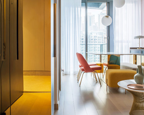 lim + lu designs a 46 sqm bachelor apartment in hong kong