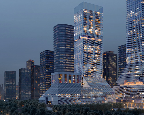 mecanoo's proposal for china merchants bank HQ is organized around a large public plaza