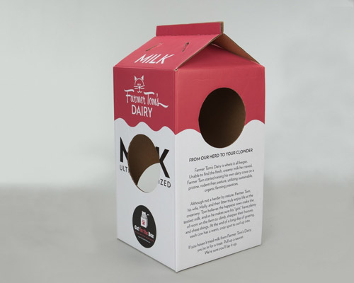 the mega milk carton is the latest in fab places for your cat to play