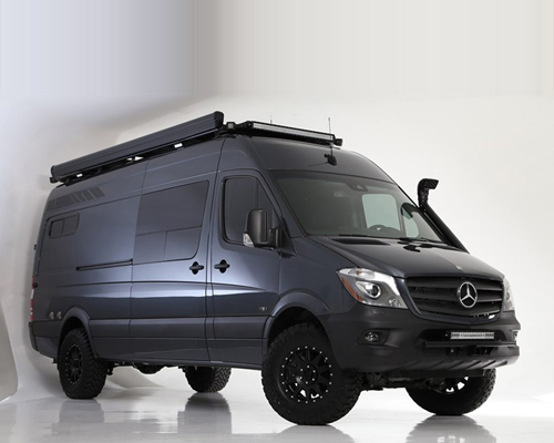 mercedes-benz sawtooth 4x4 adventure van is built for remote exploration