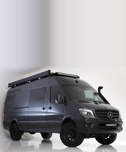 mercedes-benz sawtooth 4x4 adventure van is built for remote exploration