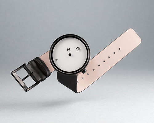 bibi design's HMS watch for nava literally shows hours, minutes, and seconds