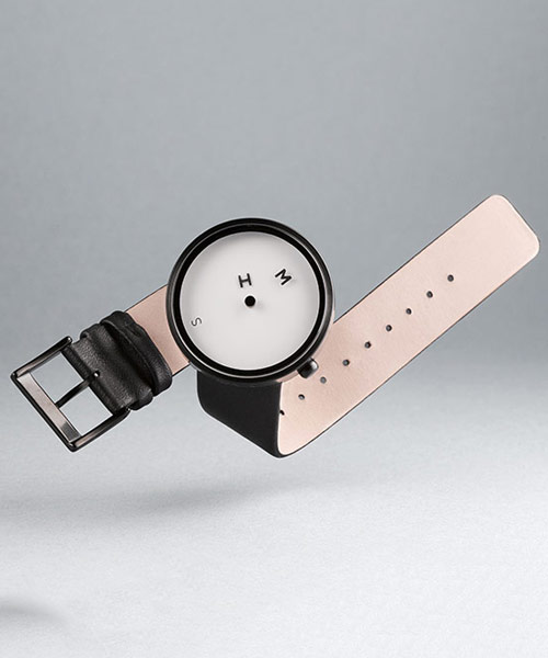 bibi design's HMS watch for nava literally shows hours, minutes, and seconds