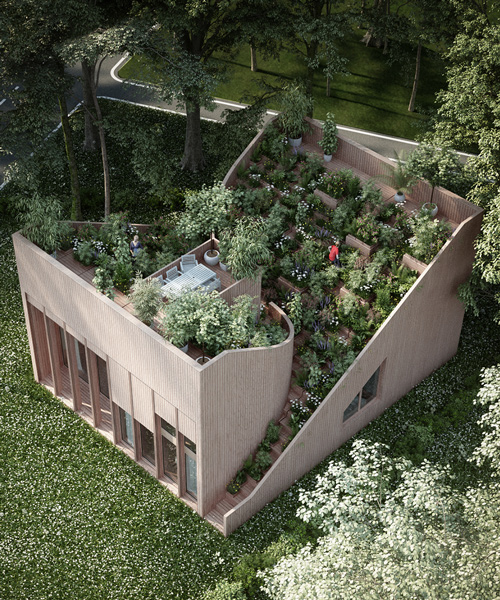 penda plans 'yin & yang house' for a family that wants to live off-grid