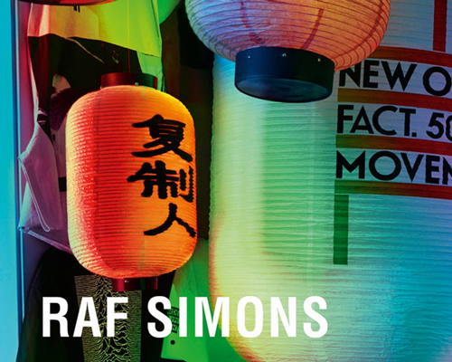 raf simons' SS18 campaign photos are neon symphonies of collaboration