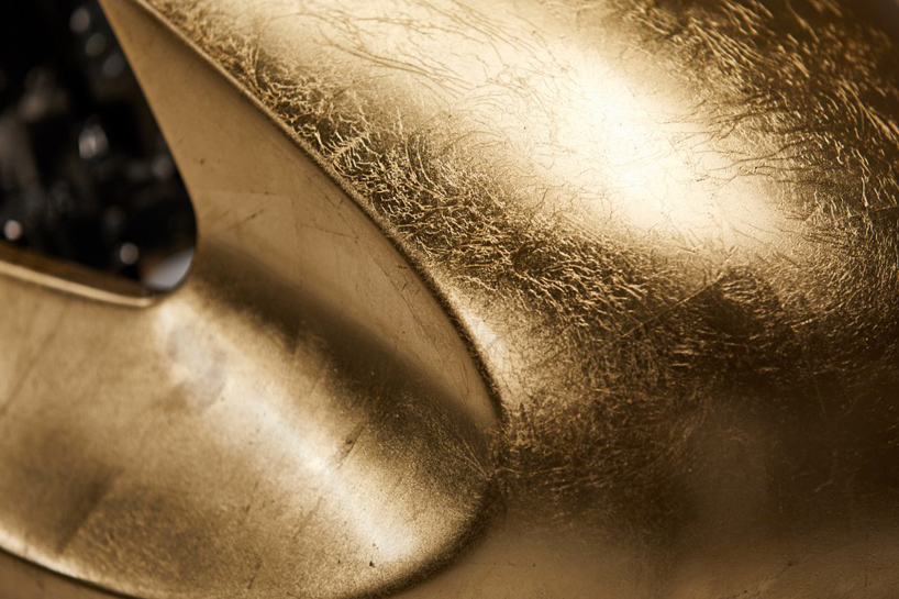 aellambler custom ducati scrambler by masaharu is a gold leaf motorcycle