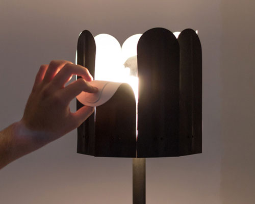 smallgran's 'rolo' floor lamp can produce both direct and soft light