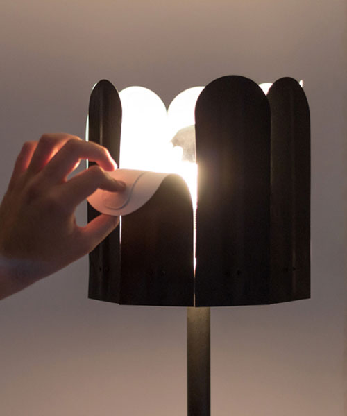 smallgran's 'rolo' floor lamp can produce both direct and soft light