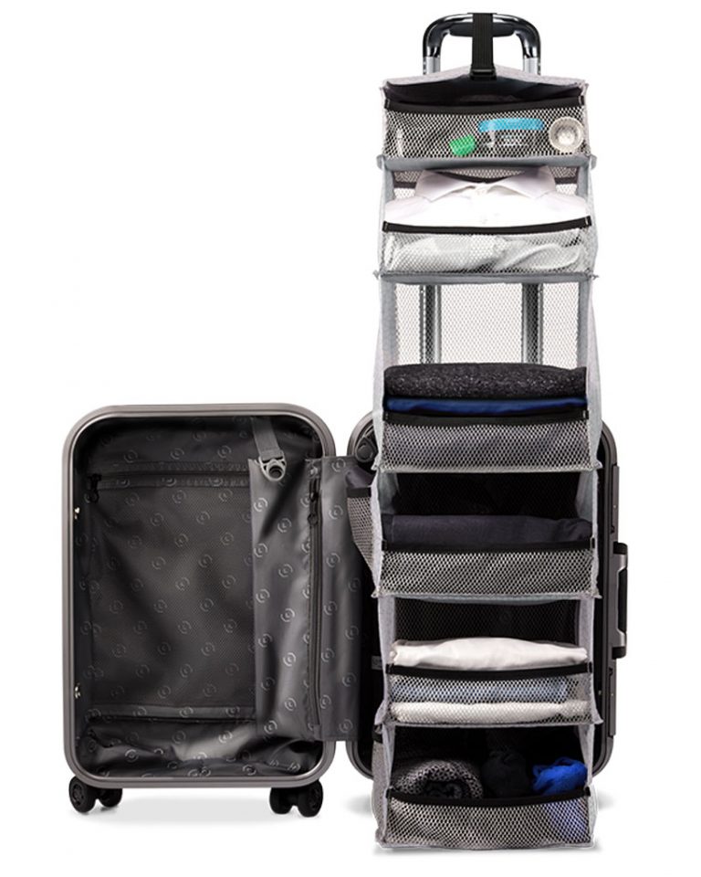 solgaard's lifepack suitcase is a 6-pocket carry-on closet