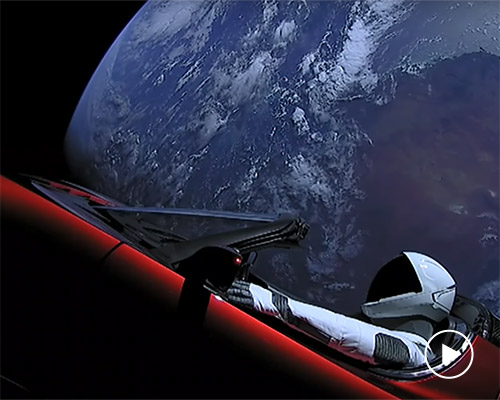 see last image of elon musk's spaceX starman before failing to reach asteroid belt as claimed