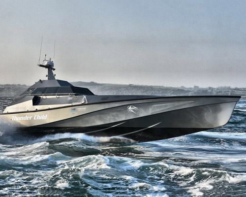 impossible to capsize, the thunder child boat defies stormy seas