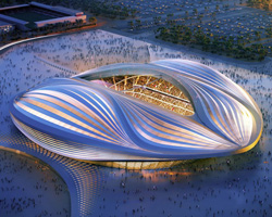 zaha hadid-designed 'al wakrah stadium' in qatar set to open in 2018