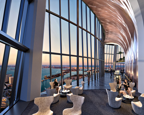 zaha hadid's 'one thousand museum' tops out as new interior renderings are revealed