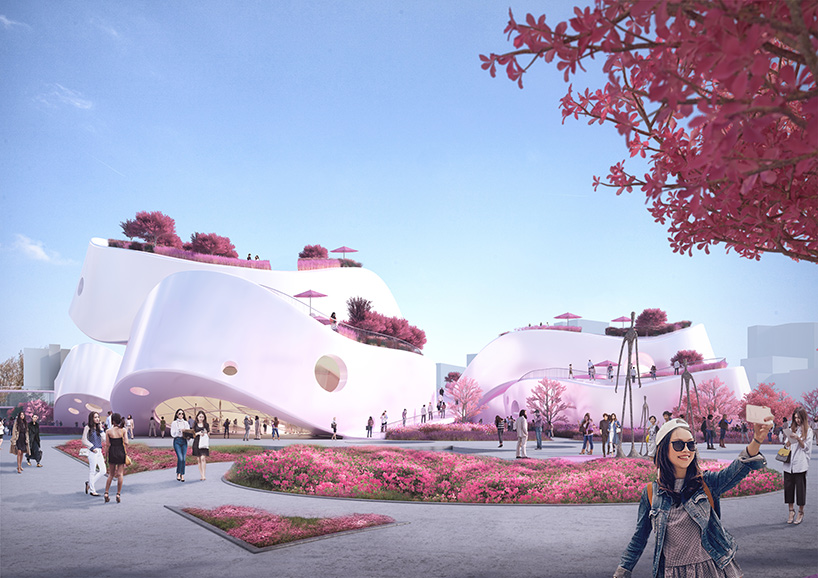 MVRDV presents pink-tinged proposal for taoyuan museum of art in taiwan