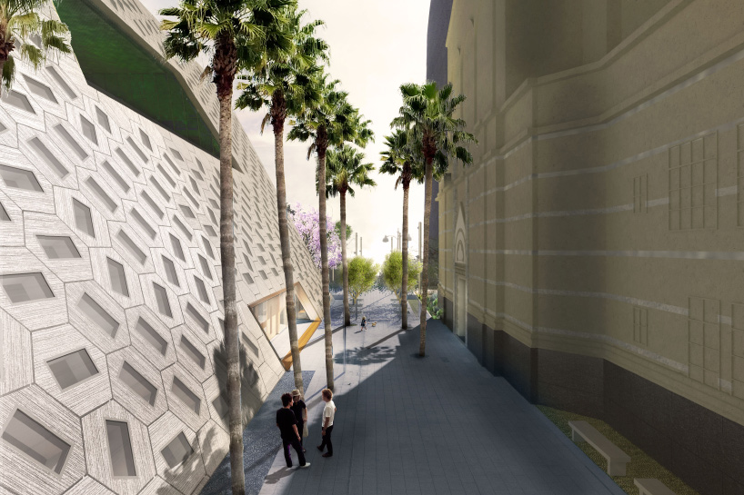 OMA to expand LA's wilshire boulevard temple with new inclined structure