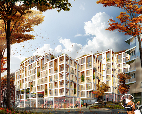 SANE architecture's building proposal in paris presents original spatial configuration