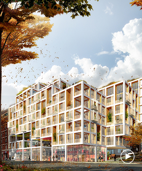 SANE architecture's building proposal in paris presents original spatial configuration