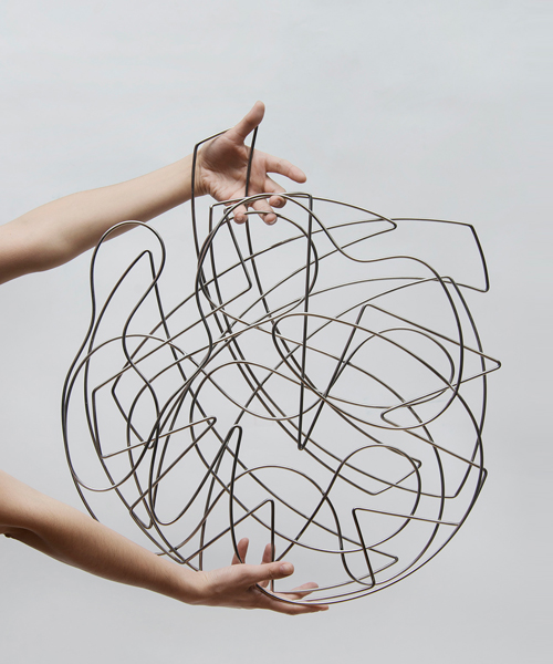 this jumble of whimsical wire is actually a collection of handmade hangers