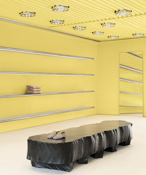 acne studios opens gallery-style acid yellow store in west hollywood